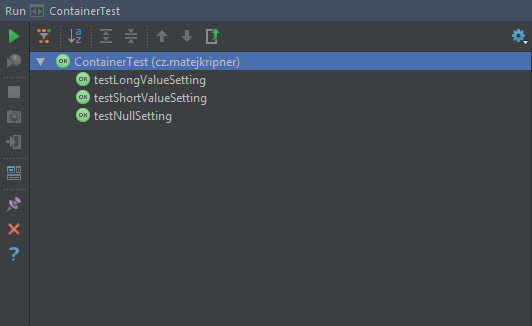 Výsledky testov v IntelliJ - Java - Pre pokročilých