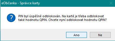 potvrdenie úspešného nastavenia PINu eObčianky - Kvalifikovaný elektronický podpis