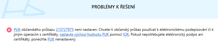 prvé spustenie programu ebčanka – zobrazenie problémov na riešenie - Kvalifikovaný elektronický podpis