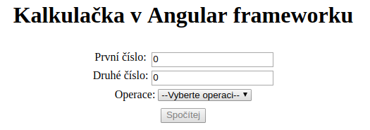 Kalkulačka v Angular frameworku - Základy Angular frameworku