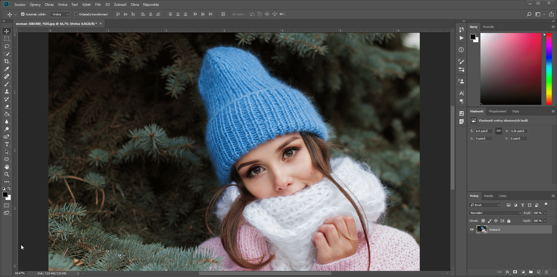 Postup nahradenie farby vo fotografii v Adobe Photoshop - Základy Adobe Photoshop