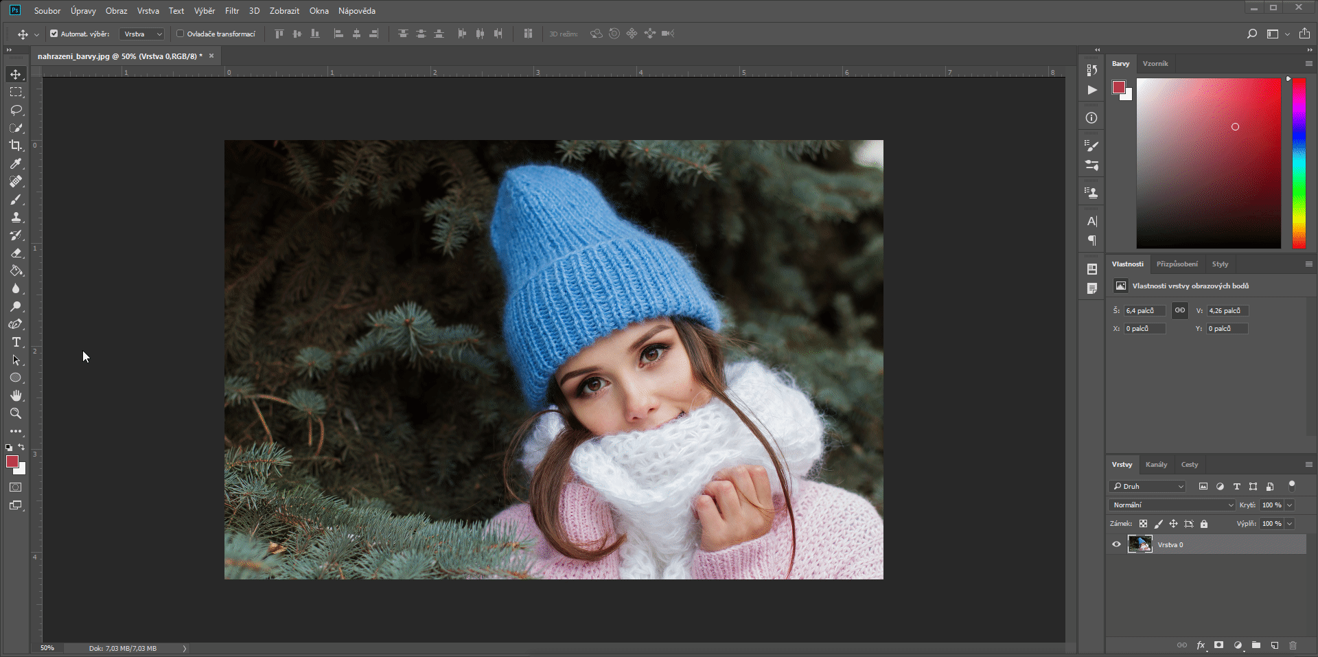 Odtieň a sýtosť - Základy Adobe Photoshop