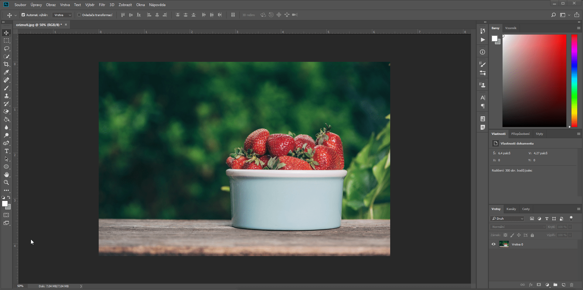 Orezanie fotografie v Adobe Photoshop - Základy Adobe Photoshop