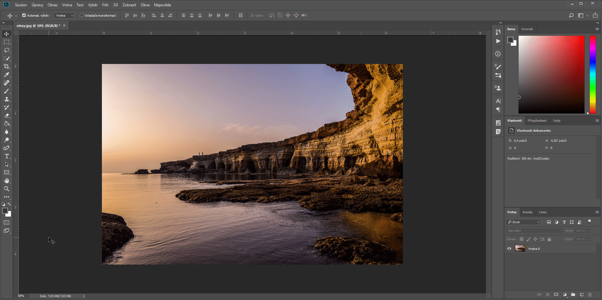 Postup pre aplikáciu nástroje rozmazania v Adobe Photoshop - Základy Adobe Photoshop