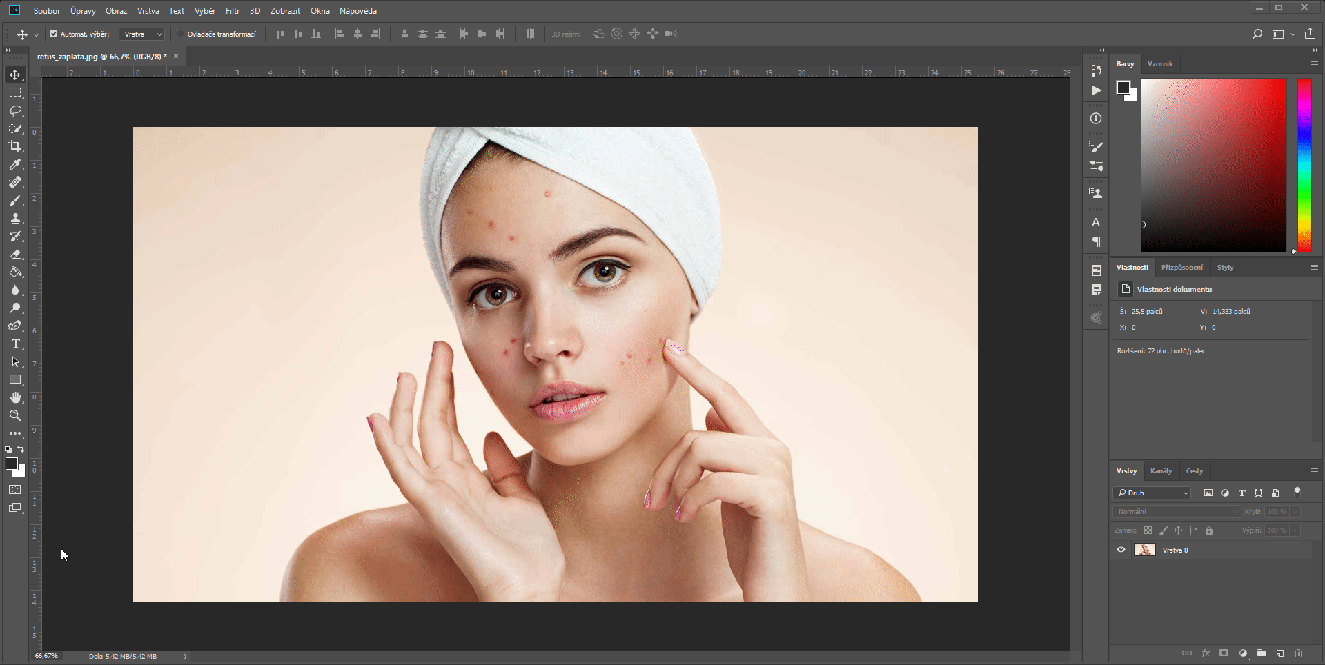 Záznam akcie v Adobe Photoshop - Základy Adobe Photoshop