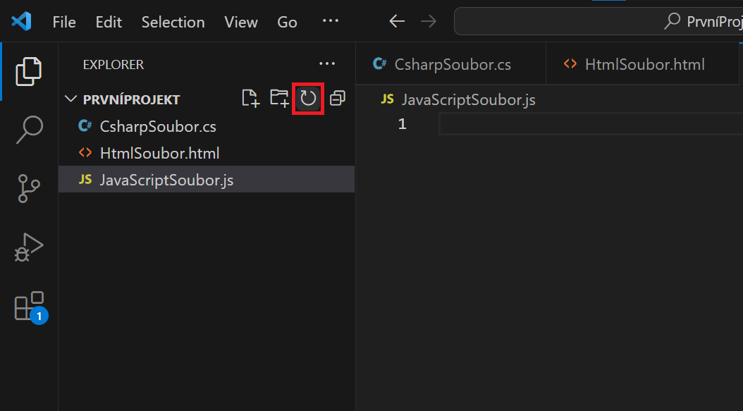 Návod na obnovovanie stránky - Visual Studio Code - Visual Studio Code