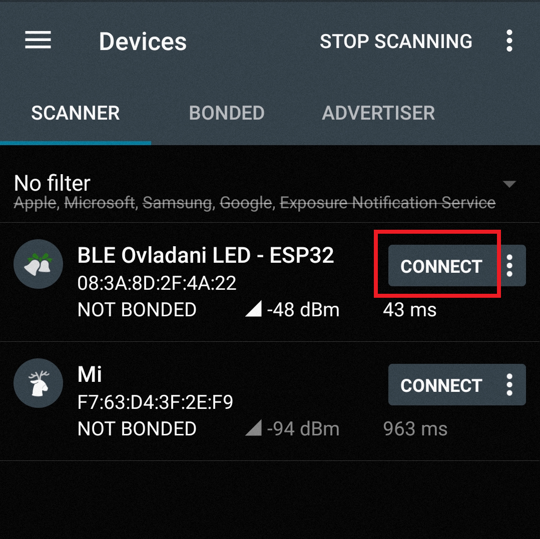 Pripojenie k ESP-32 - Internet vecí s ESP32 - Internet vecí s ESP32
