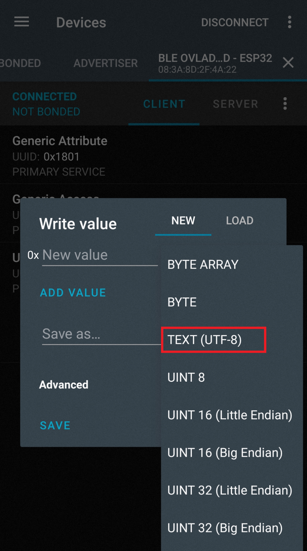 Výber typu a kódovania - Internet vecí s ESP32 - Internet vecí s ESP32