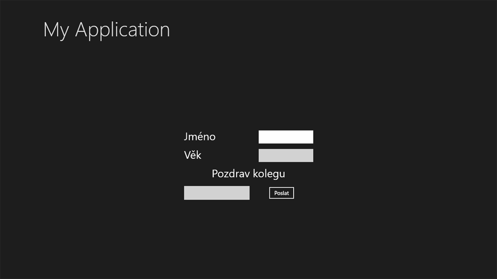 Vzhľad prvej stránky - C # Windows Store aplikácie