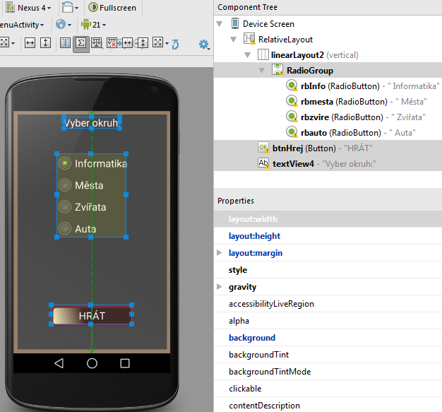 Programovanie hry Šibenica pre Android – Okruhy - Programovanie Android aplikácií v Jave