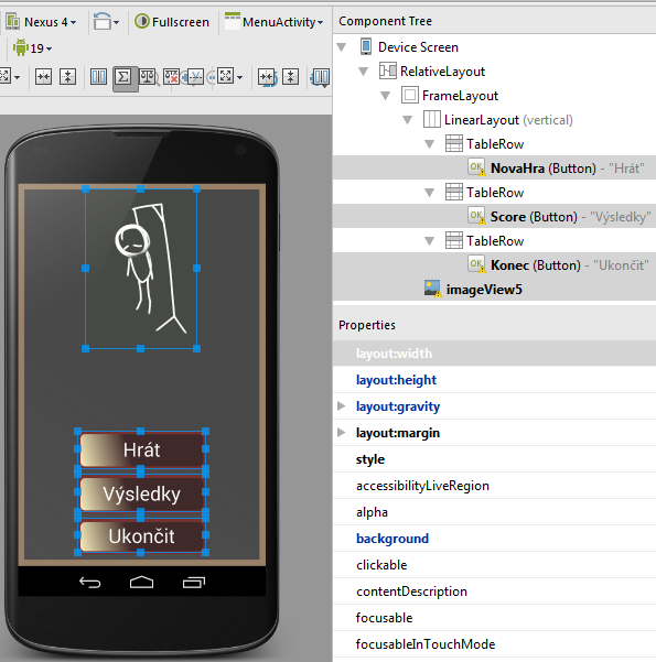 Programovanie menu hry Šibenica pre Android - Programovanie Android aplikácií v Jave
