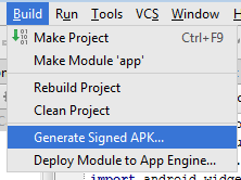 vygenerovanie APK - Programovanie Android aplikácií v Jave