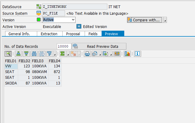 InfoSource v SAP – Záložka Preview - Sap