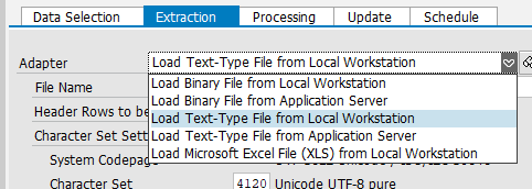 Infopackage – Extraction – Adapter v SAP - Sap