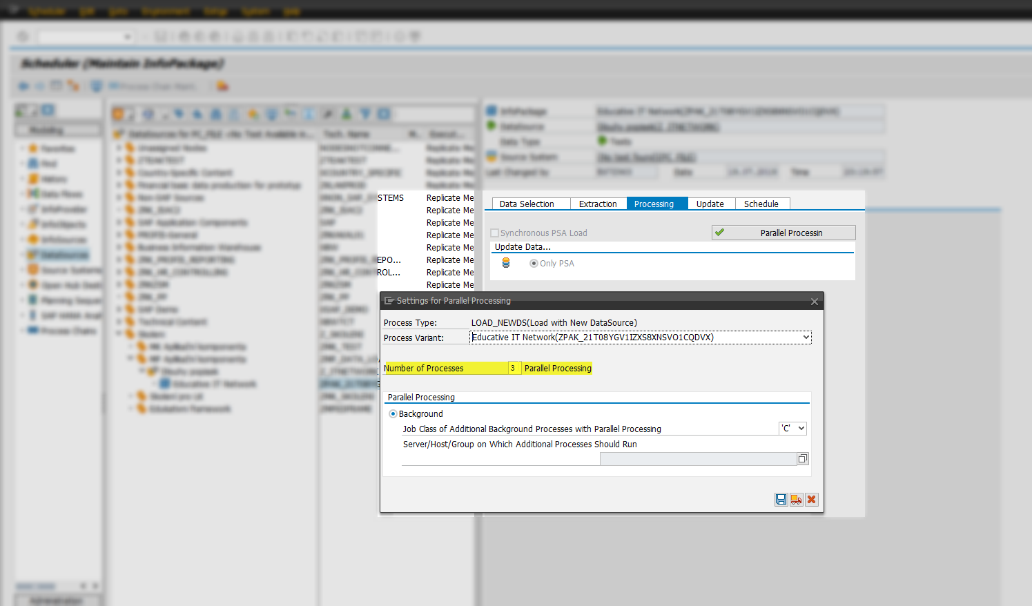 Infopackage – Processing – Parallel - Sap