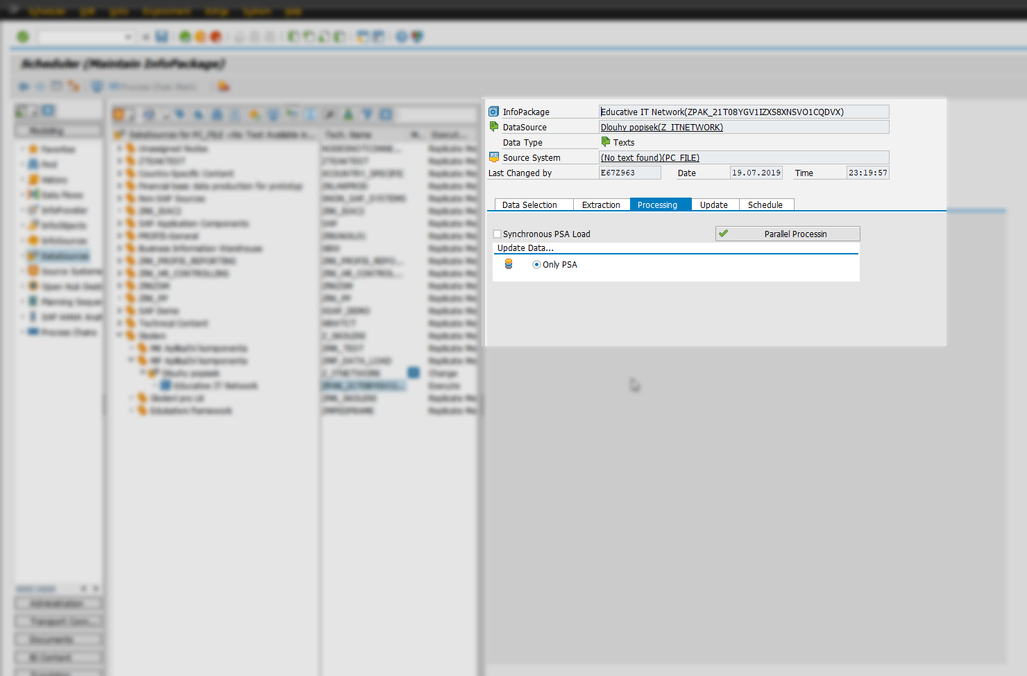 Infopackage – Processing v SAP - Sap