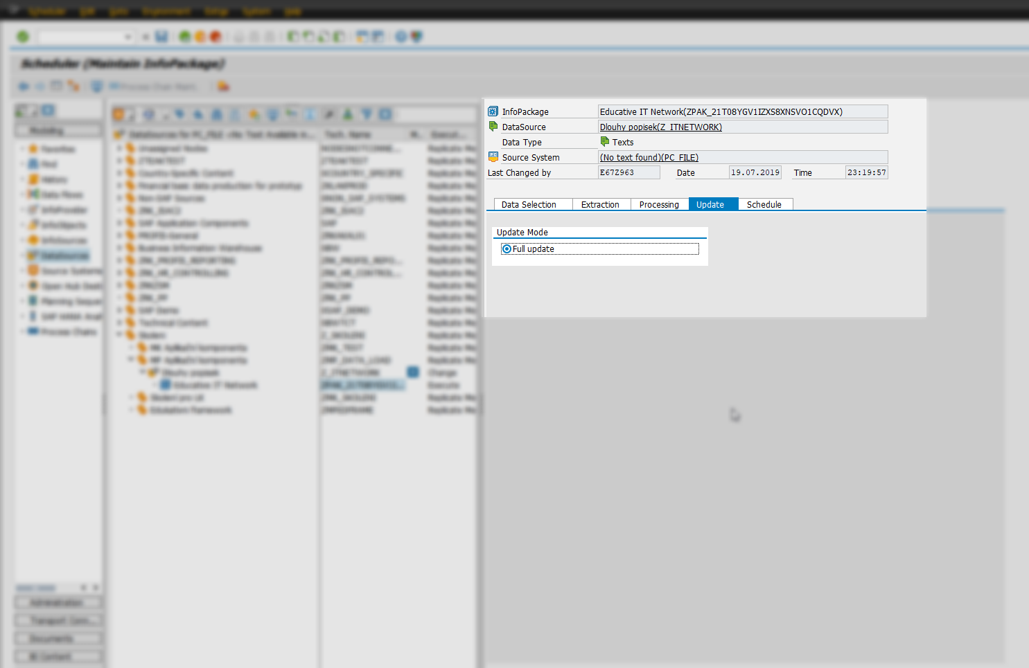 Infopackage – Processing – Parallel v SAP - Sap