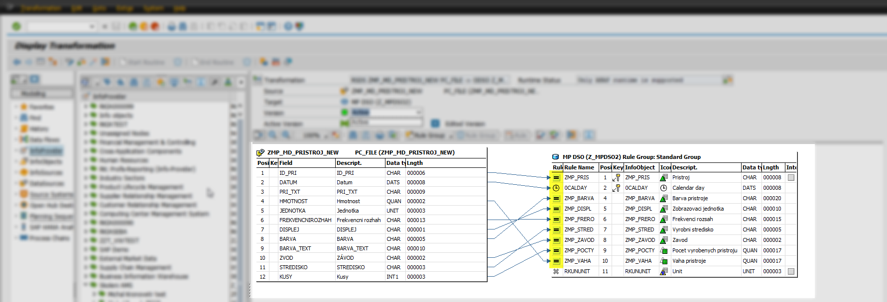 Transformácia 1: 1 v SAP - Sap