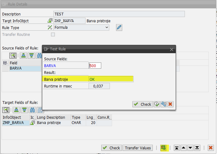 Transformácia – Vzorec v SAP - Sap