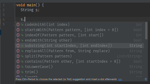 Doplňovanie kódu v programovacom jazyku Dart - Základné konštrukcie jazyka Dart