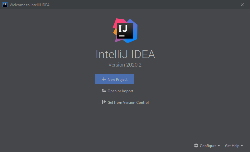 Uvítacie okno - IntelliJ IDEA / NetBeans / Eclipse - Pokročilá práce