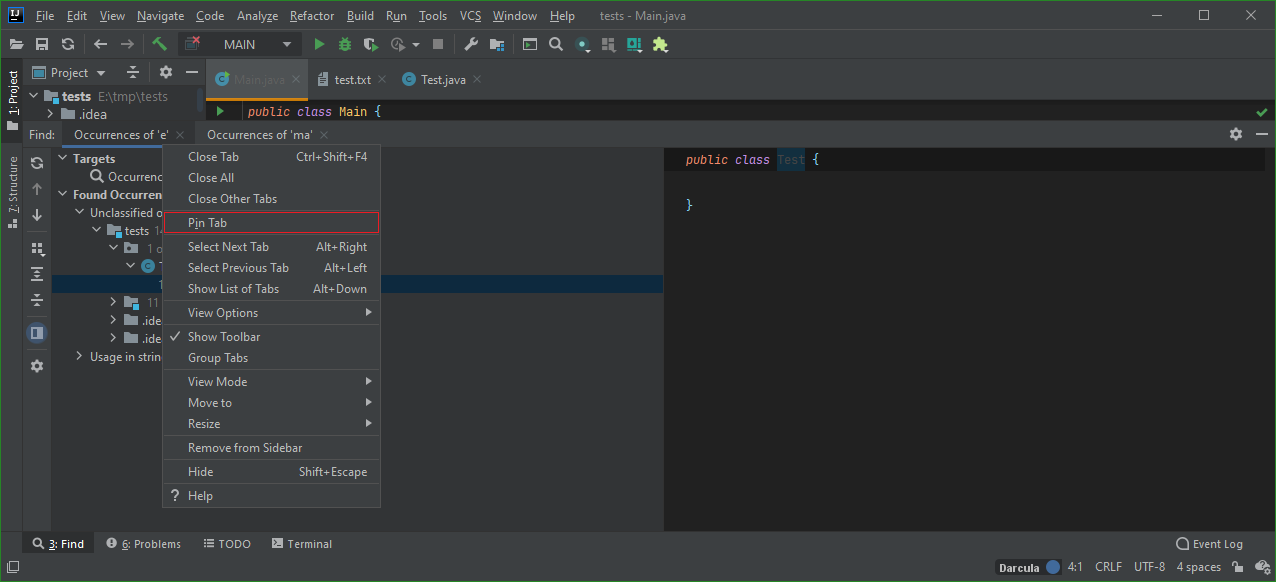 Tip č. 11 – Zachovanie predchádzajúceho výsledku vyhľadávania - IntelliJ IDEA / NetBeans / Eclipse - Pokročilá práce