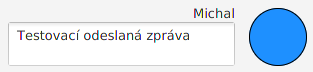 Grafická reprezentácia odoslané správy - Server pre klientskej aplikácie v Jave