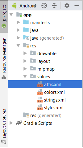 Vytvorenie resources v Android Studio - Vlastné View pre Android aplikácie