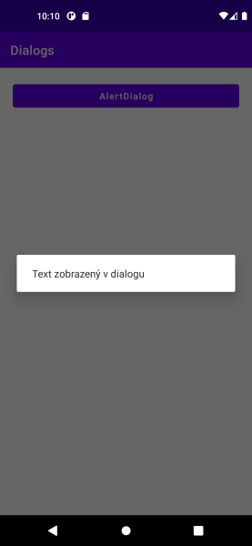 otvorenie dialógového okna bez titulku - Dialógové okná v Androide