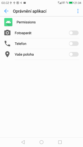 Oprávnenia Android aplikácií