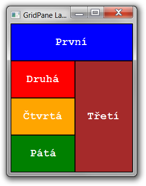 GridPane - Okenné aplikácie v Java FX