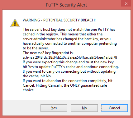 PuTTY – Kontrola kľúče kvôli bezpečnosti - Administrácia VPS serverov