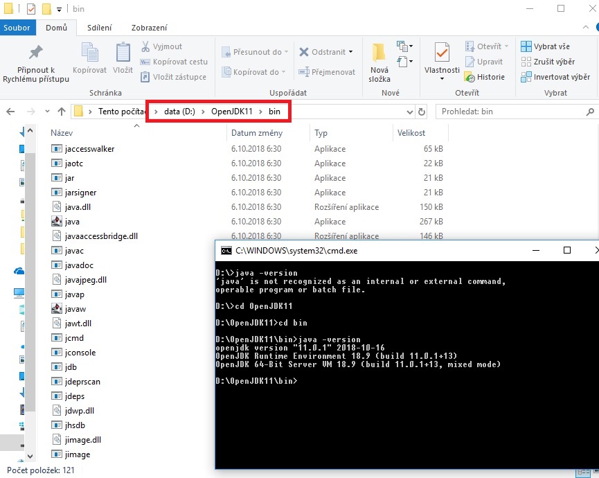 rozbalenie OpenJDK - Java - Pre pokročilých
