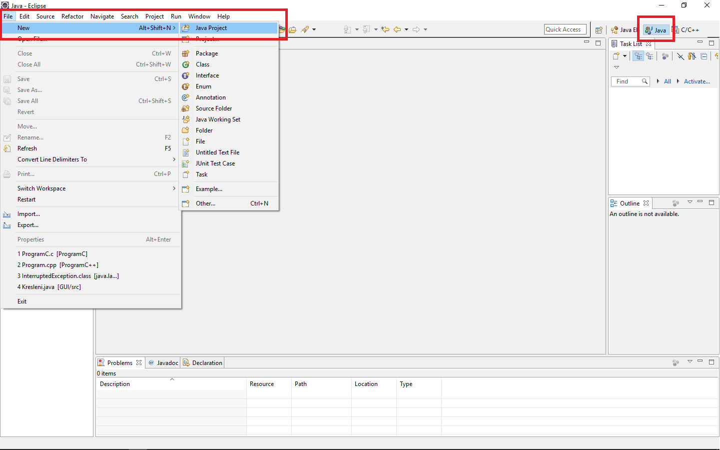 Vytvorenie projektu v Jave - JNI - Java Native Interface