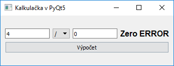 Hotová formulárové kalkulačka v PyQt pre Python - Okenné aplikácie v Pythone