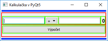 Layouty formulárové kalkulačky v Pythone a PyQt - Okenné aplikácie v Pythone