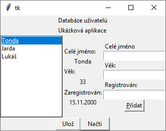 Formulár programu pre prácu s CSV súbormi v Pythonu - Práca so súbormi v Pythone - Práca so súbormi v Pythone