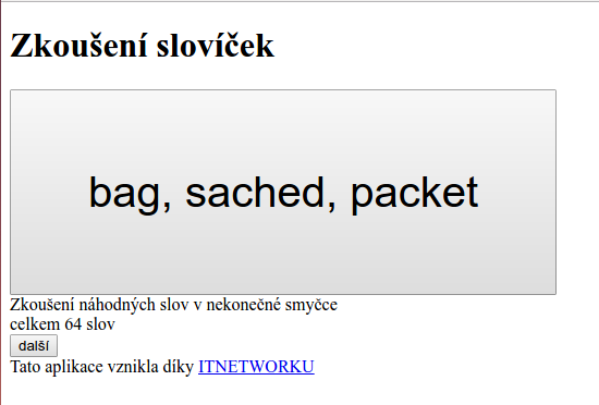 Náhodné skúšanie slovíčok v JavaScripte - Objektovo orientované programovanie v JavaScriptu