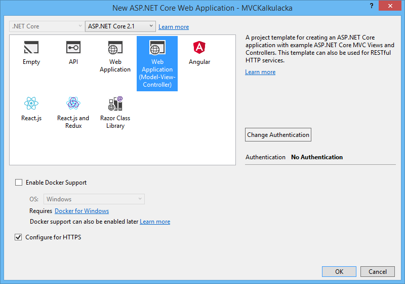 Založenie nového ASP.NET MVC projektu - Základy ASP.NET Core MVC