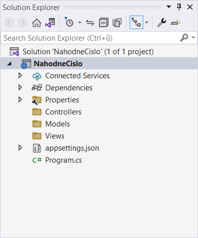 Adresárová štruktúra projektu v ASP.NET Core vo Visual Studio - Základy ASP.NET Core MVC - Základy ASP.NET Core MVC