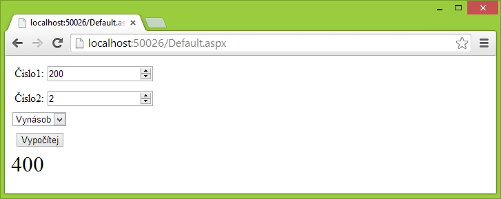 Webová kalkulačka v ASP.NET Web Forms - ASP.NET Web Forms