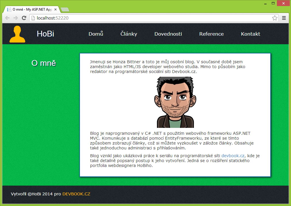 HoBiho šablóna pre ASP.NETMVC - Základy ASP.NET MVC