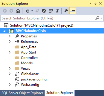 Adresárová štruktúra projektu v ASP.NET MVC vo Visual Studio - Základy ASP.NET MVC