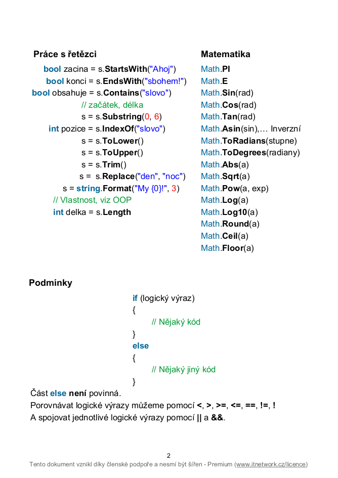 Ťahák základov programovania v C# .NET - Základná konštrukcia jazyka C# .NET - Základná konštrukcia jazyka C# .NET