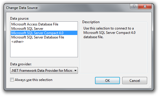 Microsoft SQL Server Compact Edition vo Visual Studio - Databázy v C# - ADO.NET - Databázy v C# - ADO.NET