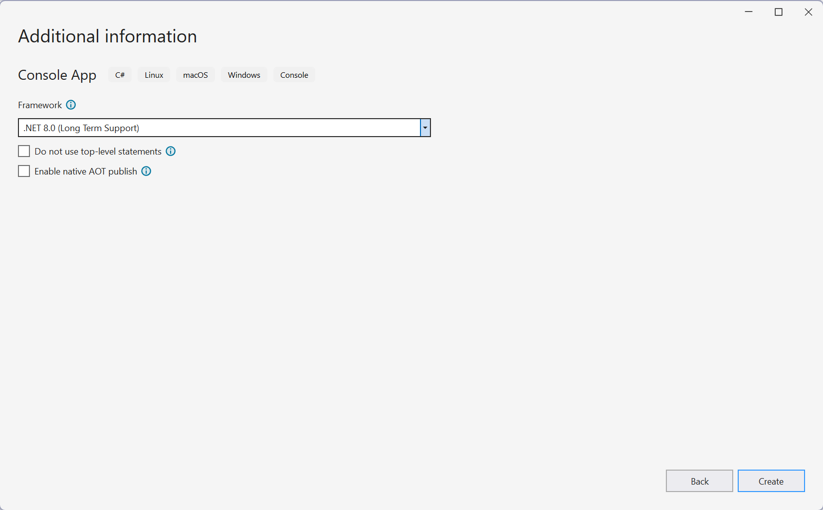 Visual Studio – Additional information - Základná konštrukcia jazyka C# .NET