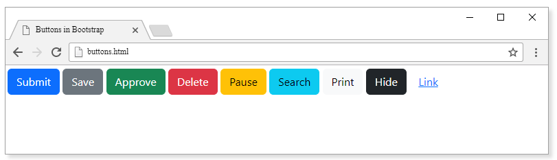 Buttons - Kompletný kurz CSS frameworku Bootstrap