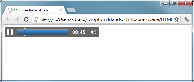 Ukázka HTML 5 tagu source - Multimédia - Český HTML 5 manuál