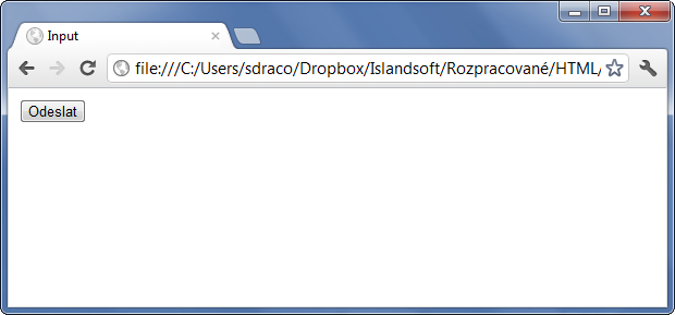 Ukážka formulárového poľa input typu submit - Formuláre - Český HTML 5 manuál