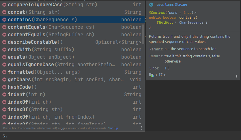 Metódy na textovom reťazci string v IntelliJ - Základné konštrukcie jazyka Java